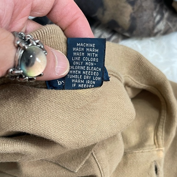 Fair Youth Size Large (16-18) Polo Ralph Lauren Logo Embroidered Polo Shirt Sand - Picture 10 of 12